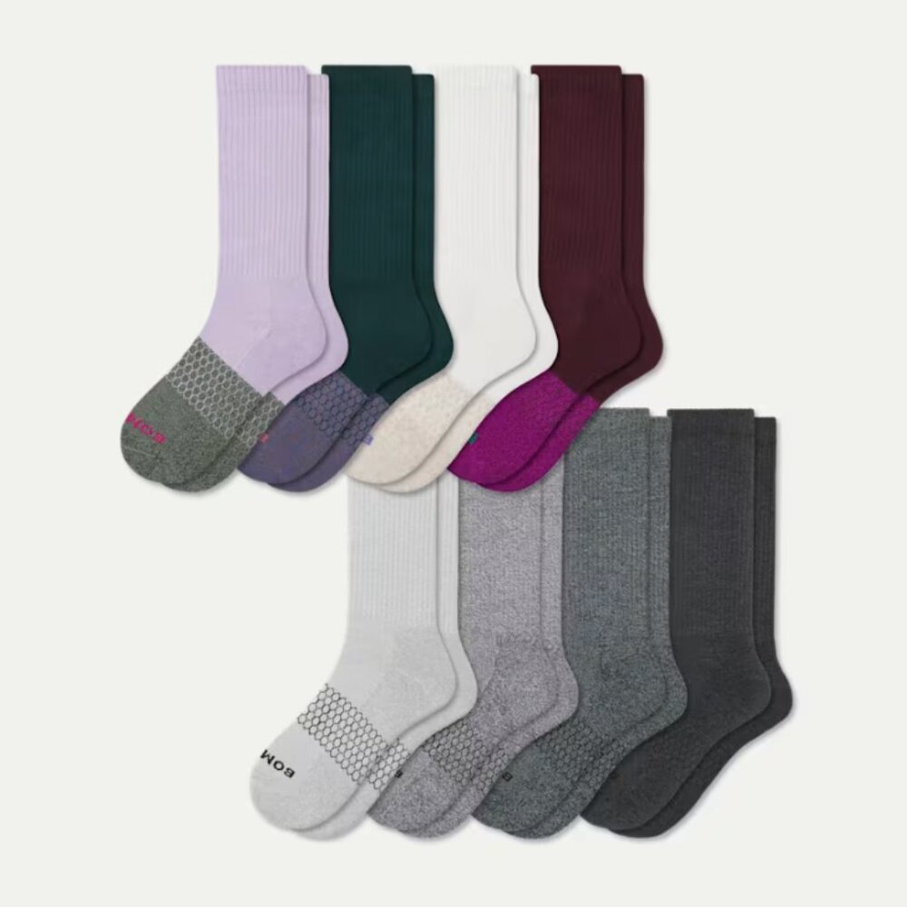 Bombas Women's Marl Calf Sock 8-Pack Size Medium NWOT